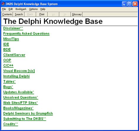 Delphi Knowledge Base (Windows) software credits, cast, crew of song